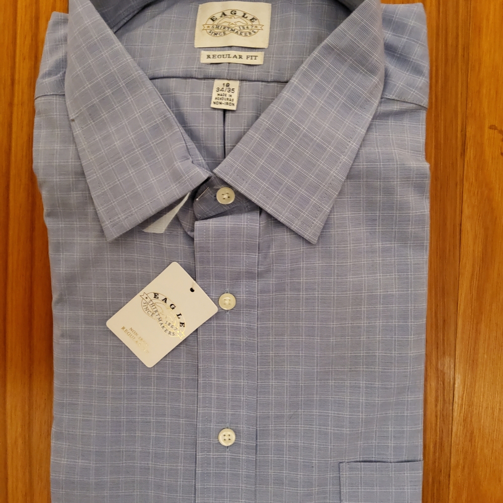 Eagle Men's Classic Blue Dress Shirt